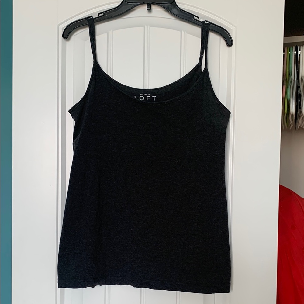 Ann Taylor Loft Heather Gray Cami Camisole S Small